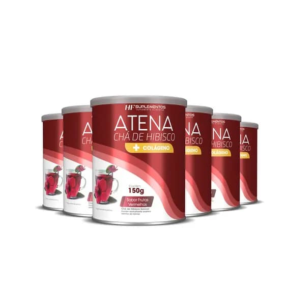 6X ATENA CHÁ DE HIBISCO + COLAGENO HF SUPLEMENTOS