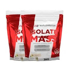 Kit Premium 2X Isolate Mass 3kg Baunilha HF – Ganho de massa e definição muscular!