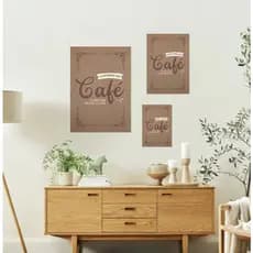 Quadro Decorativo em MDF Para Decorar seu Cantinho do Café - 20x30 30x50 40x60cm