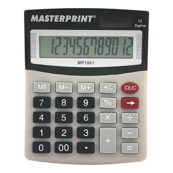 Calculadora 12 Dígitos MP-1061 Solar e Pilha Teclas Macias Calculadora de Mesa Escritório