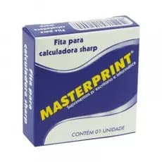 Fita para Calculadora Sharp PR/VM Nylon 13mm x 4m Masterprint Preta Vermelha Kit 12 Unidades