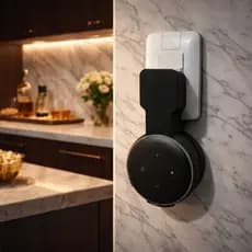 Suporte de Tomada para Alexa Echo Dot 3 Geracao Organizador Esconde Fios Pratico Moderno Casa Sala