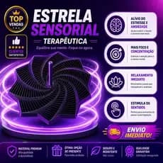 Estrela Sensorial Fidget Brinquedo Antiestresse Ansiedade TDAH TEA Autismo Foco Coordenação Motora