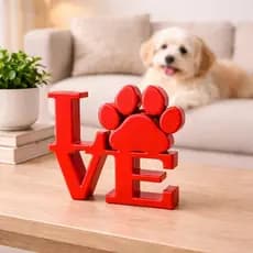 Enfeite Letreiro Decorativo Love Pet Amor Cachorro Animais Decoração Elegante Minimalista Moderno