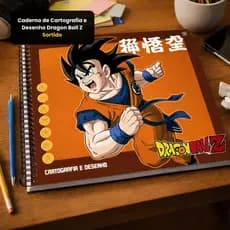 Caderno de Cartografia e Desenho Dragon Ball Z - Sortido, Goku escolar