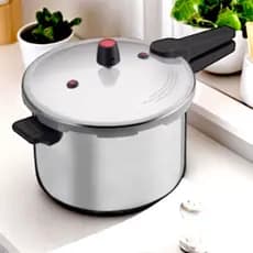 Panela de Pressão 7 Litros Feijão Sopas Carne Alimentos Cozimento Rápido Cabo Baquelite