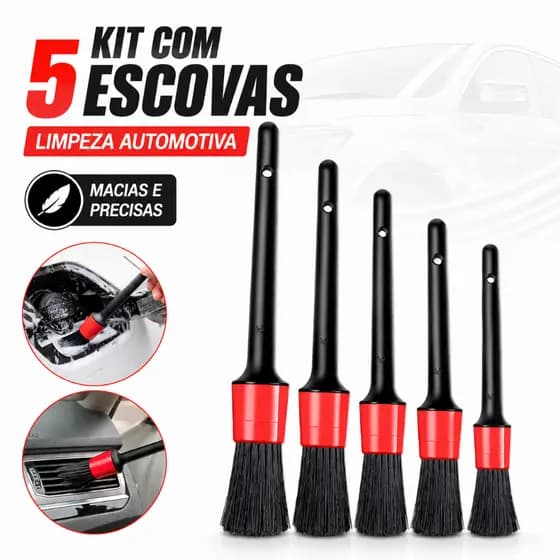 5 Peças/Conjunto Pincéis Escova Limpeza Multifuncional Rodas Automóveis Leve Interior Externo De Couro Kit Ferramentas