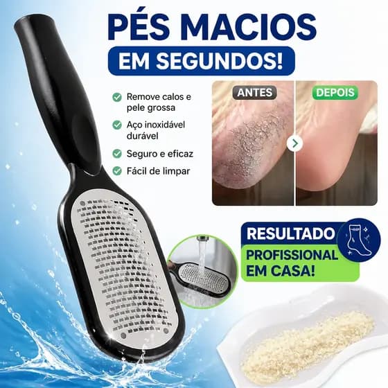 Ralador de Pé Profissional Removedor de Calos e Pele Morta Lixa Pedicure Esfoliador para Calcanhar Ressecado