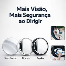 1 par - Espelho Retrovisor Carro Moto  Fixo Móvel Auxiliar Externo Pontos Cegos 5cm Universal Carpei
