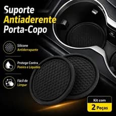 Kit de 2 Bases Para Copo Porta-Copos  De Carro De Borracha Macia