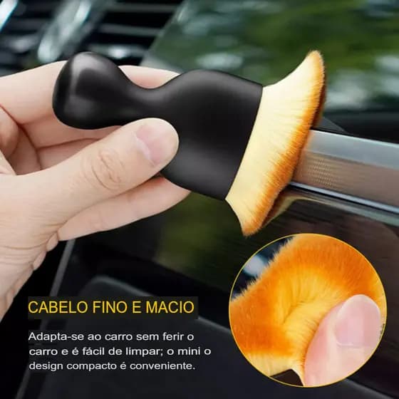 Pincel Automotivo Detalhamento Limpeza Interno Remoção Poeira Escova Multifuncional Carro Macio Forma Taça Vinho Carpei