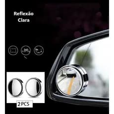 Espelho Retrovisor Carro Moto  Fixo Móvel Auxiliar Externo Pontos Cegos 5cm Universal Carpei