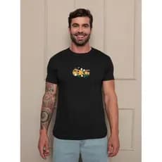 Camiseta fabrica Streetwear Camisa Masculina Unissex Flor 100% Algodão Blusa Masculina P M G GG