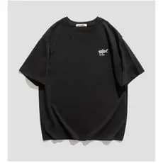 KIT 2 Camiseta bordado tubarãoUnissex Algodão oliéster Masculina 30.1 Estampada lmprimir peruano Básica Original