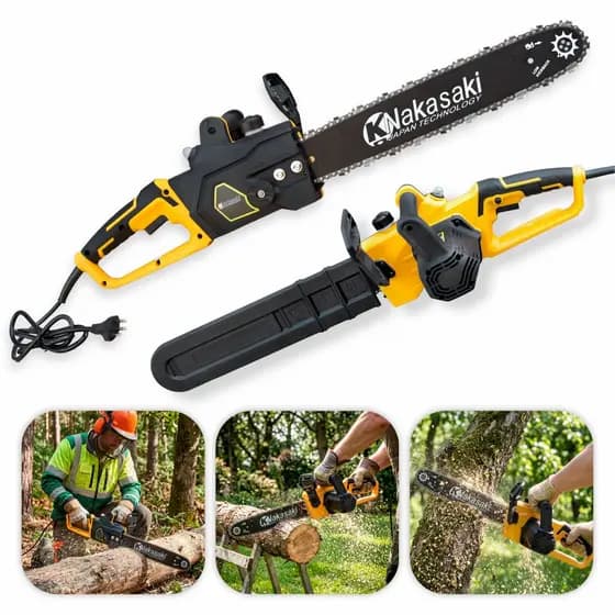 Motosserra Elétrica Profissional 2300W Corte Potente para Uso Intenso 110V/220V