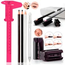 Kit Marcação Profissional Paquímetro Apontador Lápis Caneta Branca em Gel Completo