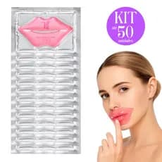 Kit 10/20/30/40/50 Máscara Pad Labial em Gel com Colágeno Hidratação