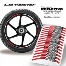 Adesivo Refletivo para Roda CB Twister – Duas Rodas, Ambos os Lados