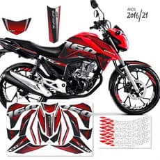 Adesivo CG 160 Titan Kit Leti_08 para Carenagem e Roda – Modelos 2016 2017 2018 2019 2020 2021