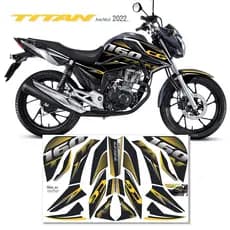 Adesivo Honda CG Titan 160 – Kit Amarelo para Carenagem 2022 em diante