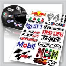 Cartela com 25 Adesivos Personalizados Nº 17 – Para Carro, Moto, Bike e Cross | Resistente à Água e Sol