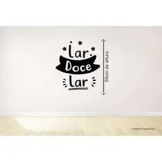 Adesivo De Parede Decorativo Frase Lar Doce Lar Sala Casa