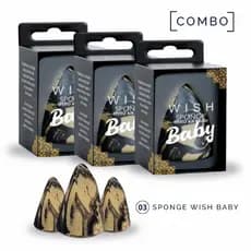 KIT COM 03 ESPONJAS DE MAQUIAGEM WISH BABY EFEITO AIR BRUSH MICHELLY PALMA