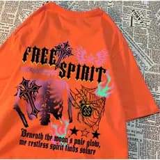 Camiseta Streetwear Estampa nas costas Free Spirit Mistica Novo!
