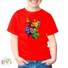Camiseta Infantil Personalizada Pokemon Personagens Pikachu 100% Algodão Unissex