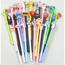 Kit 12 unidades Caneta fofa Criativa Gel Bichinhos Personagens Animadas Kawaii  12 modelos diferentes - NEW
