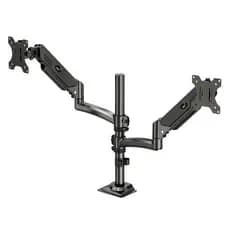 Suporte Ergonômico Tipo Torre, de Mesa, para 2 Monitores 17 a 35", Pistão a Gás, Preto, FH160L, ELG