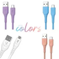 Cabo USB Tipo-C, Carga Rápida 15W 3A, PVC Reforçado 10X Mais Resistente, 1,2 metro, ELG