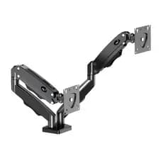 Suporte Ergonômico Articulado de Mesa, 2 Monitores 17 a 35" até 9kg, Pistão a Gás, Preto, F160N, ELG
