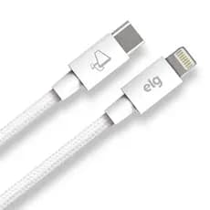 Cabo USB-C para Lightning, Sincronização e Carga Ultrarrápida 27W 3A, Malha Trançada, TCL, ELG