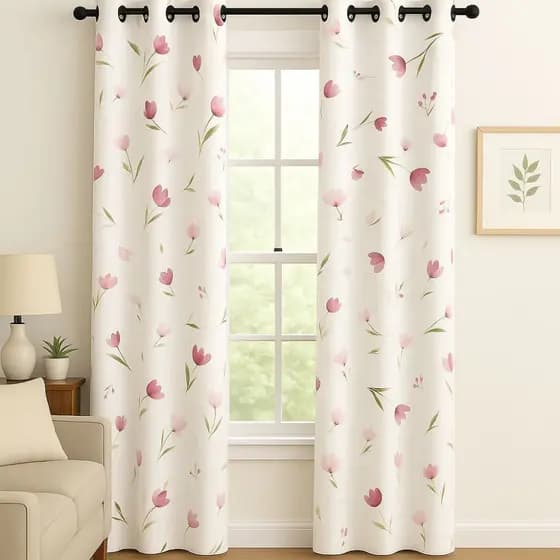 Cortina Para Quarto Sala Decoração Casa Luxo Borboleta 2,00 x 2,50