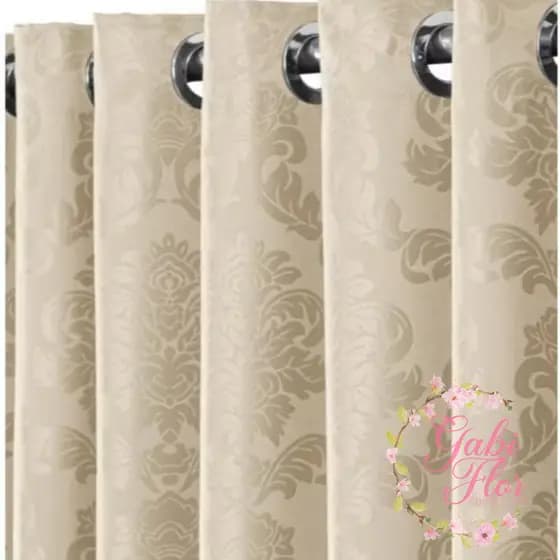 Cortina Jacquard 2,00 x 1,40 Para Sala Quarto Luxo