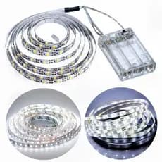 Fio Fita LED 120 Lâmpadas Luz branca LED 2m À Pilha