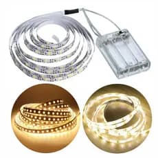 Fio Fita LED Luz Amarela 120 Lâmpadas LED 2 Metros À Pilha