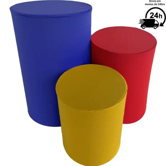 Trio Capa de Cilindro Para Festa Tamanho P M G Decoração de festa trio capa de cilindro