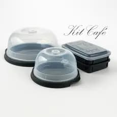 Kit Boleira + Queijeira + Porta Frios Plástico Kit Mantimento Para Café Mesa Queijo Bolo Frios
