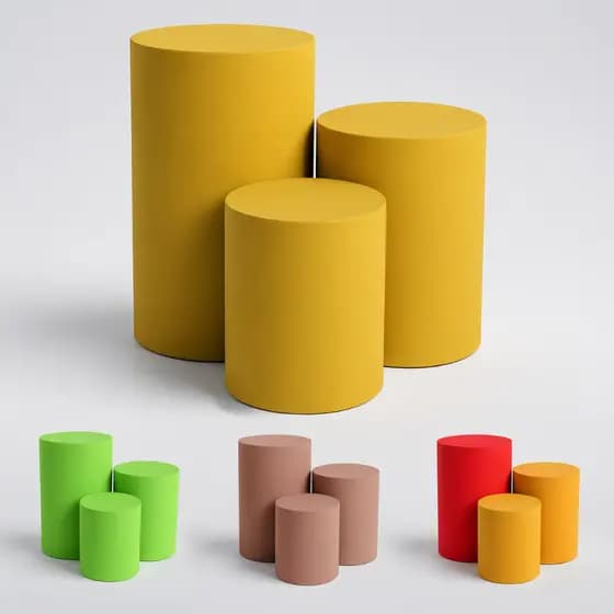 Kit 3 Capas Cilindro Festa Luxo Pronta Entrega Decoração Top Várias Cores Super Oferta