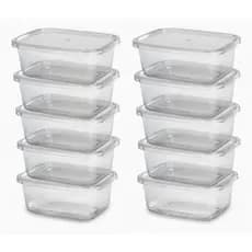 Kit 5/10 Marmita Fit Potes 500 ml Bpa Free Para Freezer e Microondas
