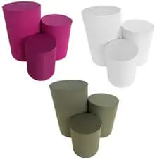 Trio Capa de Cilindro Para Decoração Festa Veste Fácil - Kit Capa Para Cilindro Várias Cores