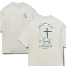 Camiseta oversized CAMISETA OVERSIZED RELIGIOSA camiseta 100% algodão camiseta unissex