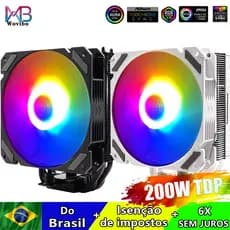 Radiador De Computador Cpu Cooler 120mm Ventilador Rgb Argb 4pin Para Intel Lga 1150 1151 1155 1200 1700 2011 X79 X99