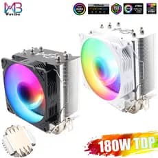 Wovibo Cpu Cooler Fan Ventilador Pwm 4Pin Argb Intel 115x1200 1700 2011 X79 X99 Amd Am4 Am5 Radiador
