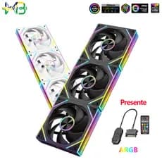 Ventilador de refrigeração Uni Fan de 120mm Cooler ARGB RGB PC  Ventilador sem fio emenda Infinity