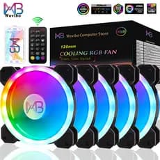Ventilador de gabinete de computador de 120 mm para PC cooler de 6 pinos PWM ventilador 5V ARGB Aura
