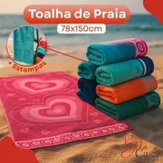 Toalha de Praia Grande 78x150cm Estampada Macia Absorvente para Piscina Verão