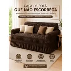 Capa Para Sofá Retrátil  Lavável Proteje de Sujeira e Pelos Ajuste Perfeito Elástico Embutido
